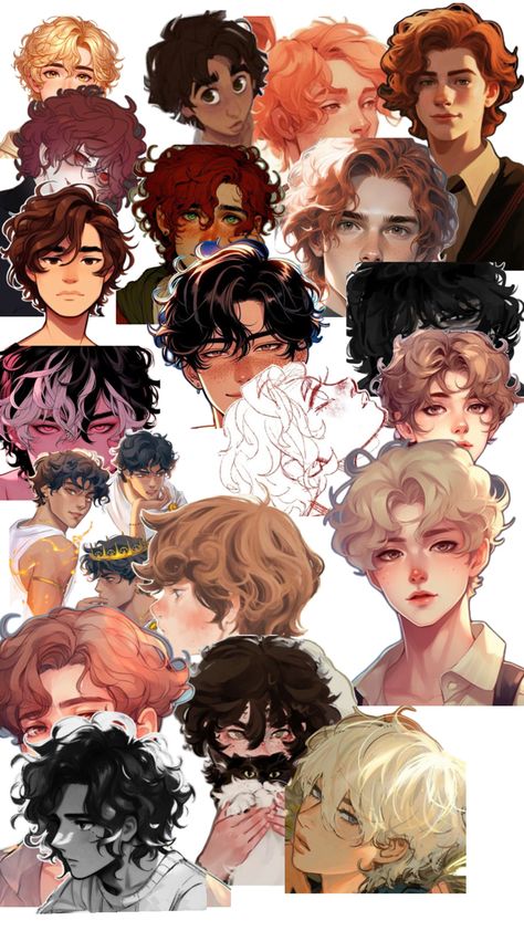 Curly Hair References Boy Male Short Curly Hair Male, Hair References, Hair Male, Curly Hair Drawing, Boy Drawing, Guy Drawing, Hair Reference, Short Curly Hair, How To Draw Hair