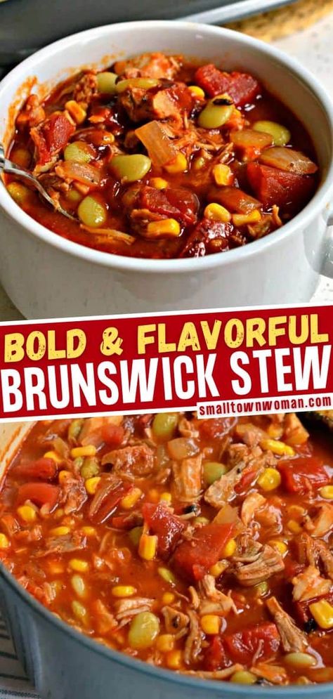 Brunswick Stew Recipe Easy, Best Brunswick Stew Recipe, Vinegar Based Bbq Sauce, Brunswick Stew Recipe, Quick And Easy Comfort Food, Farmhouse Cooking, Stew Recipes Crockpot, Meat Entrees, Crockpot Soups