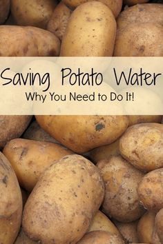 Potato Water, Gf Meals, Health Living, Cooking Hacks, Food Info, Peeling Potatoes, Potato Dishes, Neat Ideas, Kitchen Tips