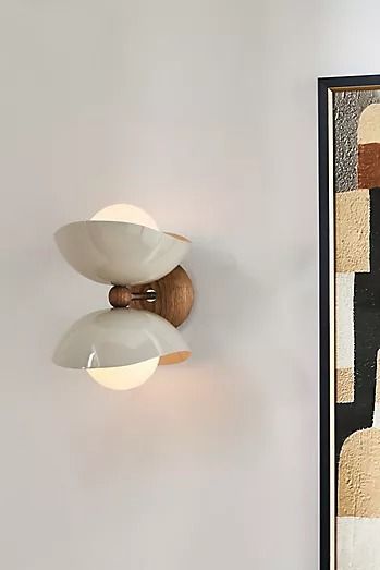 Unique Lamp Shades & Lighting | Anthropologie Wall Lamps Kitchen Light Fixtures, Gallery Wall With Sconces, Croatia House, Unique Lighting Ideas, Unique Lamp Shades, Summit House, Fish Room, Sconces Living Room, Unique Lamp