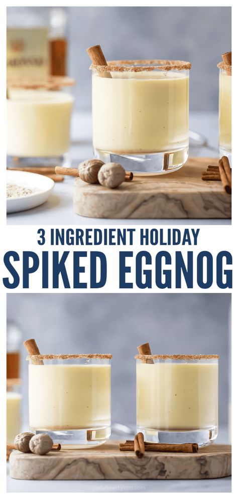 Eggnog And Fireball, Eggnog Punch With Alcohol, Holiday Eggnog Cocktails, Spiked Eggnog Easy, Spiked Eggnog Recipe Easy, Eggnog Drinks Alcohol, Egg Nog Drinks Alcoholic, Eggnog With Alcohol, Eggnog Alcohol