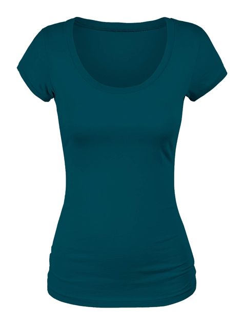 PRICES MAY VARY. Cotton,Spandex Pull On closure Machine Wash 95 percent Cotton 5 percent Spandex light weight stretchy fabric for mobility and comfort Slim fit classic tee recommended to size up Scoop neck and short sleeves perfect for the hot Summer days Light weight fabric great for layering Machine or hand cold wash gentle cycle dry flat Emmaslie women's active basic short sleeves scoop neck t shirt top. Light and stretchy perfect for hot days. Various colors available and great for any occas Turquoise Shirt, Purple Fits, Book Clothes, Scoop Neck Tee, Tights Outfit, Top Light, Night Shirt, Active Women, Shirt Top