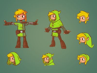 absolutely perfect link redesign. I love the hood. My young link would wear the hood down along with the hat. Link Redesign, Zelda Redesign, Stylized Hands, Pixel Planet, Funny Artwork, Character Types, Zelda Art, Nerd Stuff, First Art