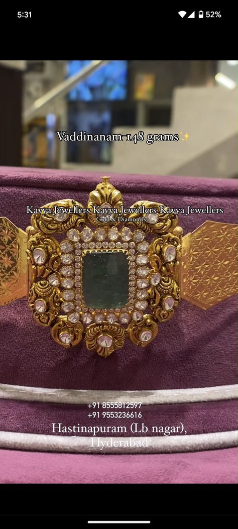 Vaddanam Designs Gold, Vaddanam Designs, Saree Ideas, Bridal Diamond Necklace, Gold Temple Jewellery, Chiffon Sarees, Gold Bangles For Women, Diamond Wedding Jewelry, Bridal Jewelry Collection