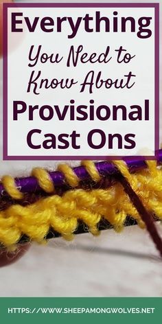 Provisional Cast On Knitting, Sheep Among Wolves, Cast On Knitting, Fabric Blanket, Provisional Cast On, Knitting Hacks, Knitting Help, Knitting Stitches Tutorial, Knitting Basics