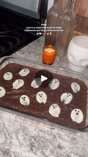 25K views · 22K reactions | ghost brownies for Halloween parties 👻🤍🕯️✨✨✨✨

#halloween #halloweendesserts #mom #mominspo #ghost #halloweenpartyideas | Shayla | Bobby "Boris" Pickett · Monster Mash Brownies For Halloween, Ghost Brownies, Giraffe Cakes, Halloween Food Treats, Halloween Treats Easy, Birthday Themes For Boys, Monster Mash, Halloween Desserts, Birthday Themes