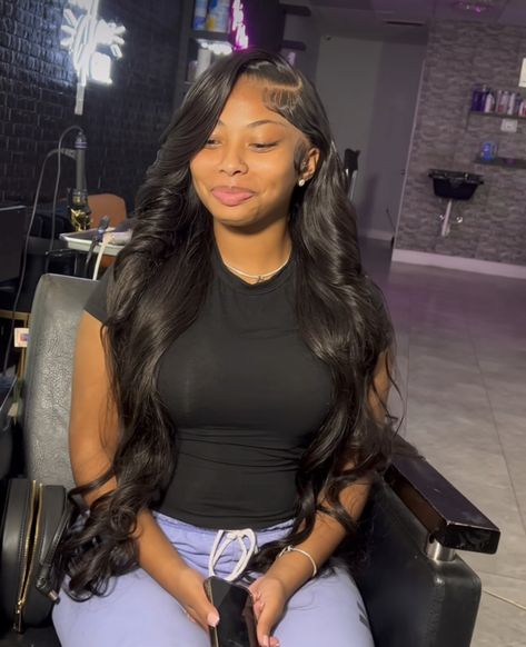 Silk Press Hair, Yellow Hair Color, Light Curls, Cute Braided Hairstyles, High Maintenance, Highlights Brown Hair, Sleek Ponytail, Long Wigs, Baddie Hairstyles