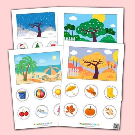 Tasks for children on the theme «Seasons» English Activity, Seasons Worksheets, Fun Educational Games, Seasons Activities, Kindergarten Learning Activities, Teaching Time, Preschool Age, Educational Games For Kids, Activities Worksheet