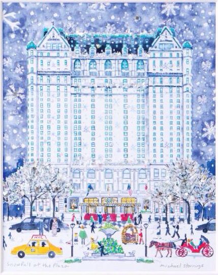 The Plaza Hotel, NYC - by Michael Storrings Eloise At Christmastime, Plaza Hotel New York, The Plaza Hotel Nyc, New York Noel, Michael Storrings, Halloween Classroom Door, Eloise At The Plaza, Christmas In New York City, New York Illustration