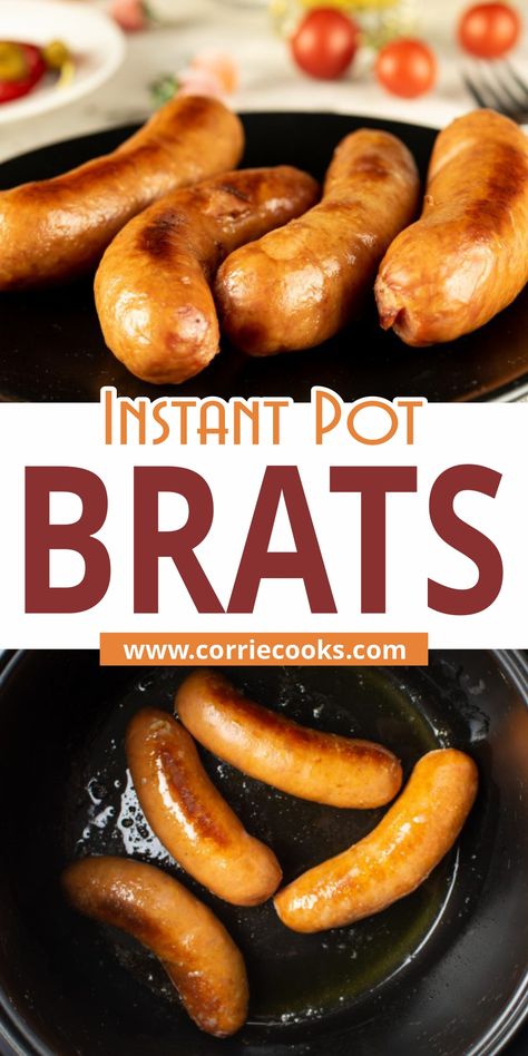 Instant Pot Brats, How To Cook Bratwurst, Brats Recipe, Grilled Bratwurst, How To Cook Brats, Brats Recipes, Best Pressure Cooker Recipes, Pork Meals, Bratwurst Recipes