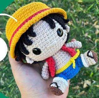 PATRONES AMIGURUMI GRATIS: PATRON GRATIS LUFFY | ONE PIECE AMIGURUMI 63595 Crochet Luffy One Piece Pattern, Luffy Amigurumi Pattern Free, Luffy Crochet Free Pattern, Crochet Luffy One Piece, Crochet Luffy, Luffy Amigurumi, One Piece Amigurumi, Anime Amigurumi, Amigurumi Anime