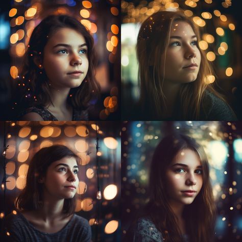 girl portrait bokeh light leaks --upbeta --v 5 --q 2 Bokeh Photography Portraits, Bokeh Lights Photography, Bokeh Effect Photography, Fairy Lights Photography Portraits, Fairy Lights Photography Night, Bokeh Portrait, Bokeh Photography, Girl Portrait, Bokeh Lights