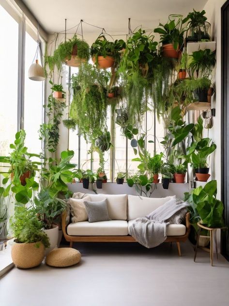 #LivingRoomDecor #IndoorPlants #GreenLiving #HomeInspiration #UrbanJungle #PlantLovers Jungle Aesthetic, Indoor Jungle, Dreamy Room, Room With Plants, House Plants Indoor, Boho Living Room, Wood Wall Decor, Urban Jungle, Terracotta Pots