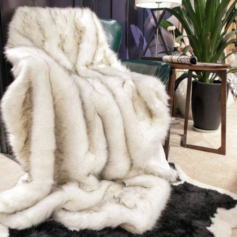 White Faux Fur Blanket, Faux Fur Bedding, Fox Blanket, Fur Bedding, Decorative Throws Blanket, Bed End, Faux Fur Throw Blanket, Faux Fur Blanket, Sofa Throw Blanket