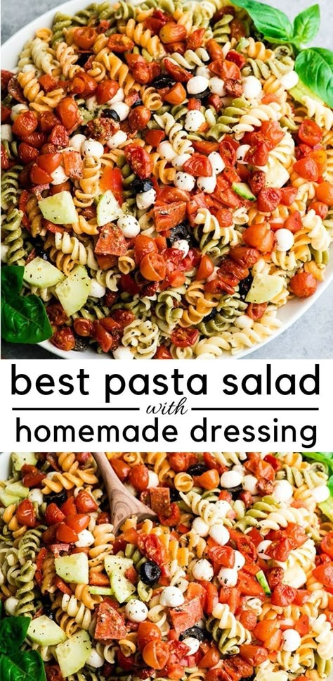 Best Pasta Salad Recipe, The Best Pasta Salad, Homemade Pasta Salad, Bbq Side Dish, Bbq Salads, Bbq Side Dishes, Pasta Salad Dressing, Bbq Side, Best Pasta