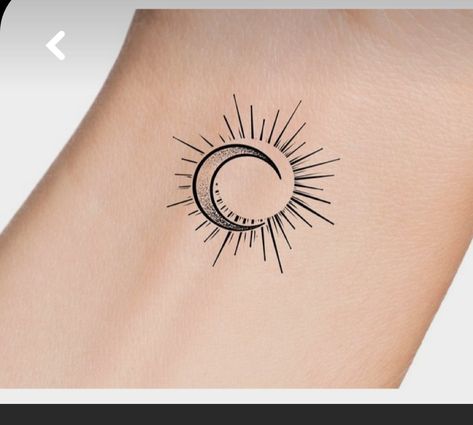 Lotus Sun And Moon Tattoo, Vertical Tattoo, Luna Tattoo, Clavicle Tattoo, Sun And Moon Tattoo, Tiny Wrist Tattoos, Tattoos To Cover Scars, Moon Tattoo Designs, Tasteful Tattoos