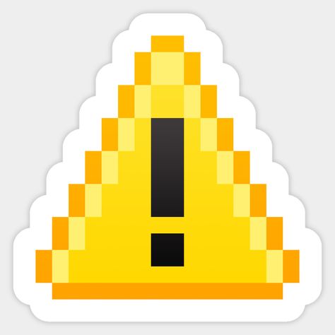 Alert all your friends to your awesomeness with this retro pixel art warning design. -- Choose from our vast selection of stickers to match with your favorite design to make the perfect customized sticker/decal. Perfect to put on water bottles, laptops, hard hats, and car windows. Everything from favorite TV show stickers to funny stickers. For men, women, boys, and girls. Pixel Art Slime, Funny Perler Bead Patterns, No Drinking Sign, Small Pixel Art Pattern, Rainbow Pixel Art, Pixel Art Hard, Pixel Art Drawings, Pixel Art Funny, Pixel Stickers