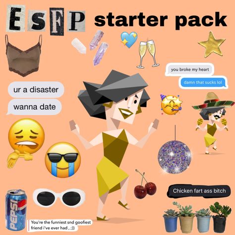 Esfp Outfits, Enfp And Esfj, Esfp Aesthetic Vibe, Esfp X Isfj, Esfp Personality Type, Isfj And Enfp, Esfp Vibes, Mbti Explorers, Isfp Memes