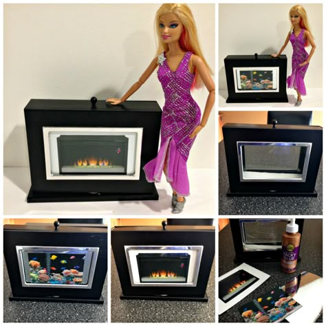 Barbie Fireplace, Barbie House Furniture, Accessoires Barbie, Diy Barbie House, Upcycle Diy, Doll House Ideas, Barbie Ideas, Doll Furniture Diy, Barbie Dolls Diy