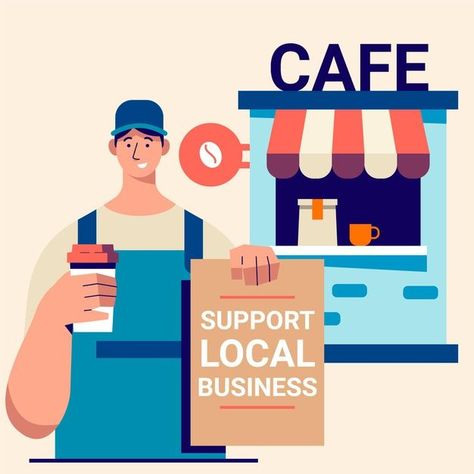 Support local business concept. Download it at freepik.com! #freepik #vector #business #building #support #localshop #commerce Local Business Marketing, Local Marketing, Building Illustration, Local Seo Services, Support Local Business, Business Concept, Seo Agency, Business Illustration, Local Seo