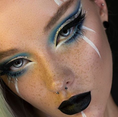 Circus Makeup, Drag Make-up, Rave Makeup, Fun Makeup, Elf Makeup, Fairy Makeup, Edgy Makeup, Cool Makeup, Creative Eye Makeup