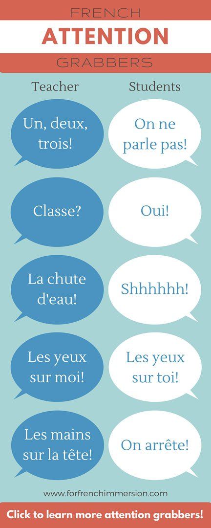 15+ French Attention Grabbers - looking for fun and effective ways to grab your students' attention? Check out this list of French attention grabbers and add this strategy to your classroom management bag of tricks! French Immersion Kindergarten, French Immersion Resources, French Flashcards, Attention Grabbers, French Teaching Resources, French Activities, Core French, French Education, Whole Brain Teaching