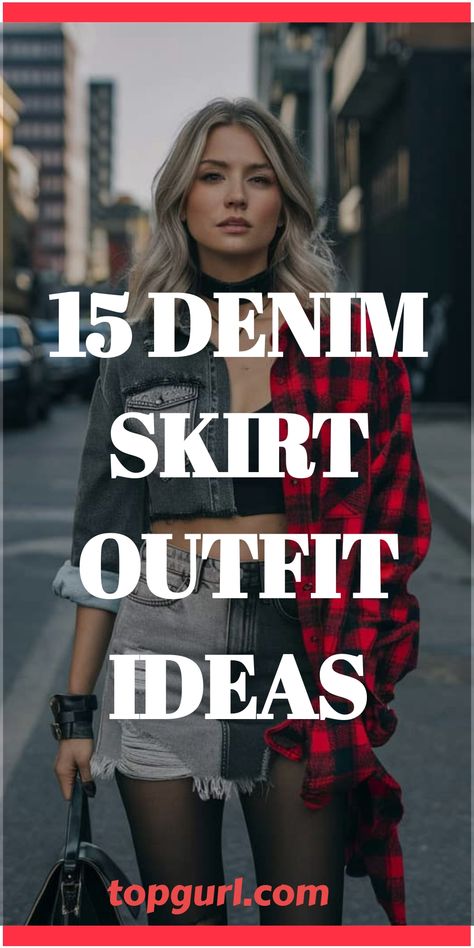 Need ideas for styling your denim skirt? Whether it’s for a casual day out or a night on the town, we’ve rounded up the trendiest denim skirt outfit ideas just for you. Start creating effortless looks today. Visit our site for all the inspo! Denim Skirt Club Outfit, How To Style Denim Skirt, Denim Skirt Outfit Ideas, Denim Skirt Outfit, Denim Skirt Fashion, Curated Outfit, Chic Crossbody Bag, Stylish Crop Top, Skirt Outfit Ideas