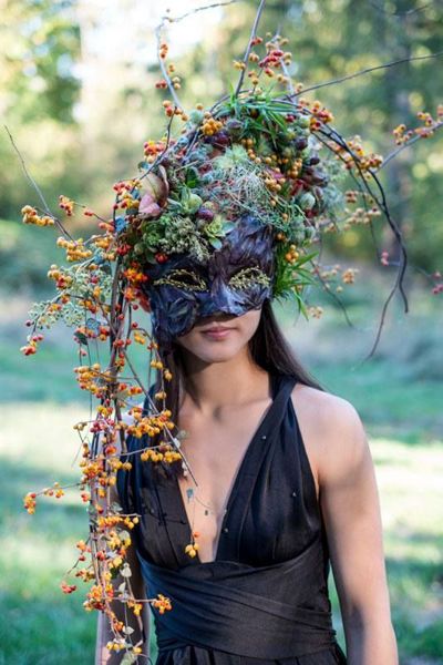 Portland Garden, Floral Headdress, Butterfly Mask, Fairy Festival, Mardi Gras Costumes, Fairy Clothes, Masks Art, Floral Headpiece, Garden Club