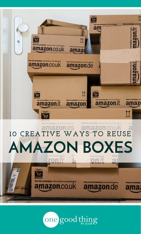 Shopping online is great, but what are you supposed to do with all those boxes? Check out this list of 10 creative ways to put them to good use! Cardboard Box Storage, Cardboard Box Diy, Amazon Boxes, Shoe Box Crafts, Recycle Cardboard Box, Box Hacks, Cardboard Recycling, Amazon Box, Cardboard Crafts Diy