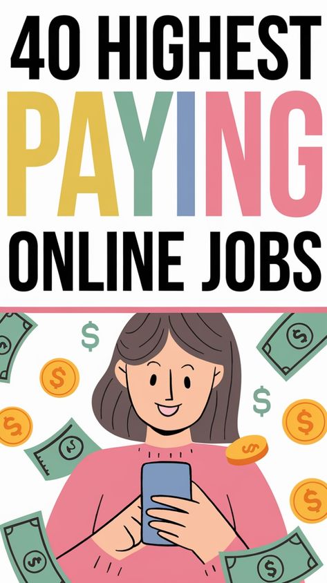 pin showing the highest paying online jobs where people can make money from home Fun Jobs That Pay Well, Make Extra Money Fast, Medical Transcriptionist, Online Jobs For Moms, Easy Side Hustles, Increase Income, Legit Online Jobs, Work From Home Careers, Stay At Home Jobs