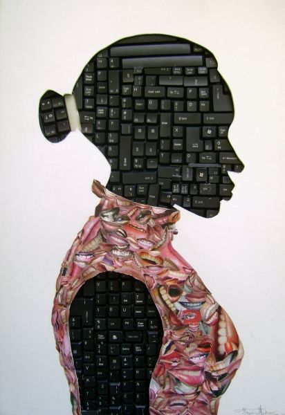 Maurice Mbikayi-Congolese artist Keyboard Ideas, A Level Photography, Social Media Art, Technology Art, Tech Art, Computer Art, Gcse Art, Identity Art, A Level Art