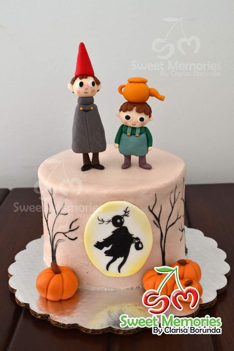 Más allá del jardín pastel Over The Garden Wall Birthday Party, Over The Garden Wall Birthday, Over The Garden Wall Cake, Otgw Party, Hipster Cake, Over The Garden Wall, Fall Halloween Decor, Garden Wall Art, Geocaching