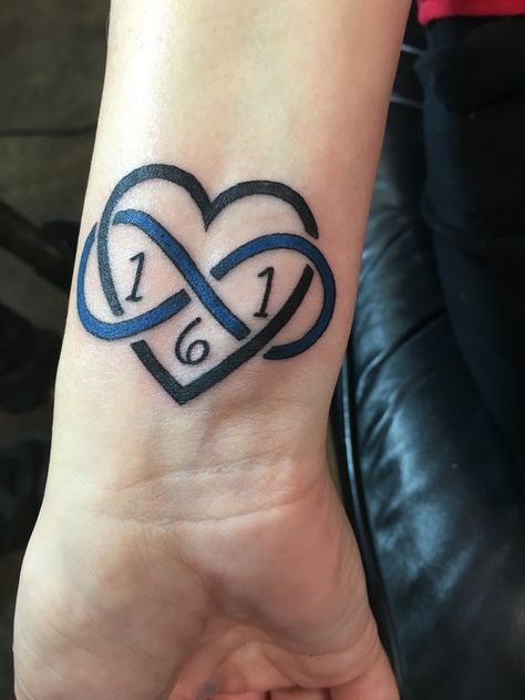 Proud Police wife tattoo!                                                       … Police Badge Tattoo Women, Cop Tattoo Ideas For Women, Corrections Tattoo, Fire Wife Tattoo, Police Wife Tattoo, Police Tattoos, Cop Tattoos, Wife Tattoos, Sarah Tattoo