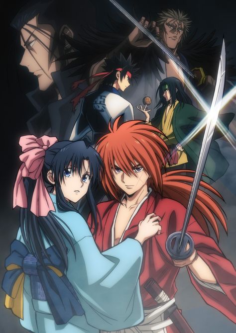 New Rurouni Kenshin TV anime second story visual; second cour begins on October 6, 2023. Kaoru Kenshin, Kenshin And Kaoru, Kenshin Rurouni, Kenshin Le Vagabond, Kenshin Kaoru, Kenshin Anime, Rurôni Kenshin, Shounen Anime, Himura Kenshin