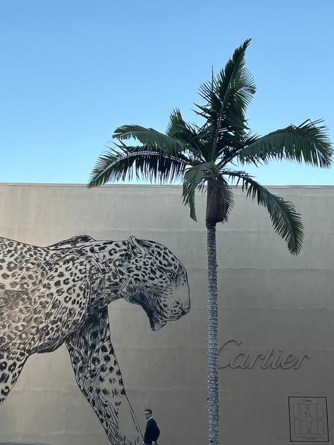 Larger than life 🐅 #OnlyOnRodeo Cartier, Panther Mural, Palm Tree, Christmas Lights, Rodeo Drive, Aesthetic, Photoshoot, Shopping, Picture Ideas, Wallpaper, Los Angeles, 90210 Panther Mural, 90210 Aesthetic, Rodeo Drive Aesthetic, Drive Aesthetic, La Aesthetic, Cartier Panther, Los Angeles Aesthetic, Cali Life, Aesthetic Photoshoot