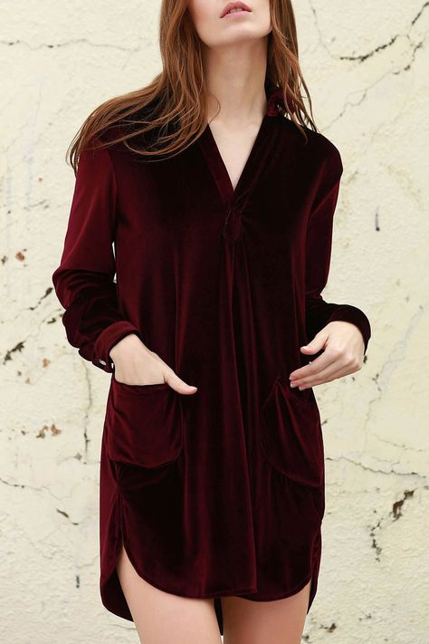 Red Velvet Shirt, Velvet Shirt Dress, Velvet Dress Designs, Velvet Clothes, Velvet Shirt, Long Sleeve Dresses, Long White Dress, Maxi Robes, Velvet Fashion