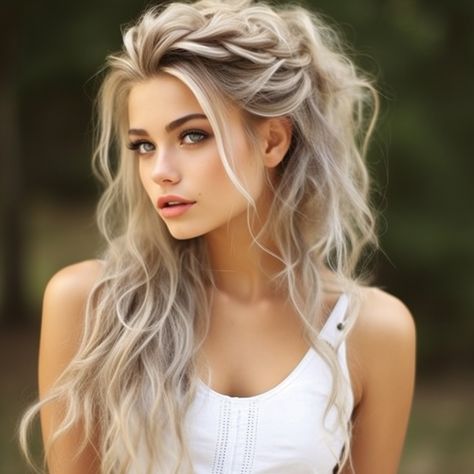 30 Trendy Summer Hairstyles 2024 Flirty Hairstyles, Trendy Summer Hairstyles, Chic Ponytail, Chic Bob, Volume Curls, Hairstyles 2024, Voluminous Curls, Half Updo, Crown Braid