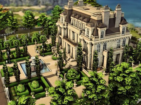 The Sims Resource - Luxury Palace (NO CC) Sims 4 Large Mansion, Sims 4 Wedding Venue Ideas Base Game, Sims 4 Royal House, Sims 4 German House, Sims 4 English Manor, Build Ideas Sims 4, Sims 4 Royal Castle, Sims 4 Castle No Cc, Sims 4 Mansion No Cc