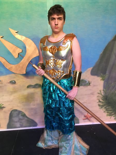 King Triton Costume - Sea King Triton Costume, King Triton Costume, Merman Costume, Little Mermaid Makeup, The Little Mermaid Musical, Sea Costume, King Triton, Bridge House, Little Mermaid Costume