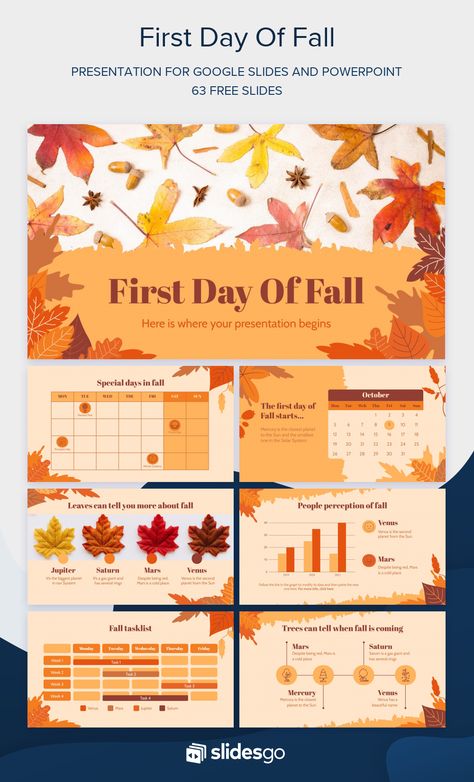 First Day Of Fall Autumn Template, Ppt Ideas, Deck Slide, Free Ppt Template, Powerpoint Tutorial, First Day Of Fall, Powerpoint Design Templates, Powerpoint Presentations, Powerpoint Presentation Design