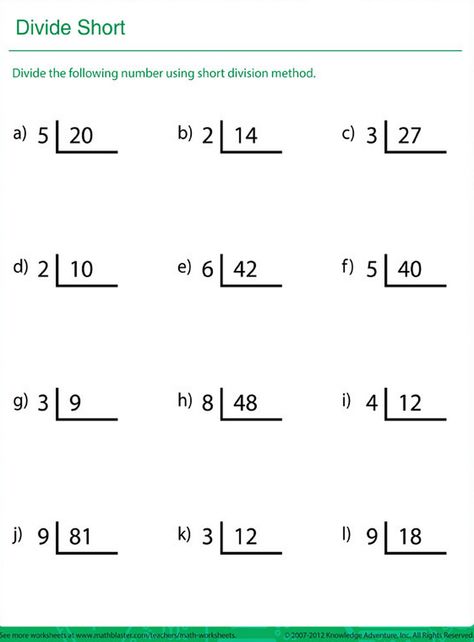 Get down to the basics of #math division with this starter practice sheet. Med Terminology, Short Division Worksheets, Short Division, Free Addition Worksheets, Percentages Math, Fraction Practice, Ks2 Maths, Mental Maths Worksheets, Math Sheets