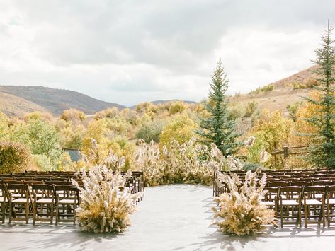 47 Park City Wedding Venues | Utah Weddings October Bride, Seasonal Cocktails, Park City Wedding, Sky Ranch, Wedding Venues Utah, City Wedding Venues, Romantic Wedding Ceremony, Indoor Wedding Ceremonies, Floral Installations