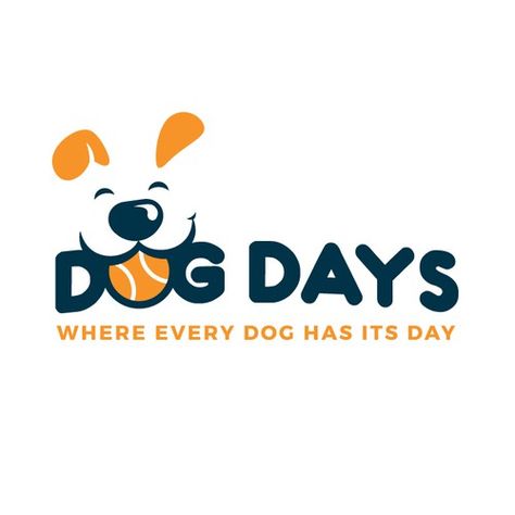 Daycare Logo Design, Dog Logos Ideas, Daycare Logo, Pet Advertising, Whimsical Logo, Pet Shop Logo, Dog Logo Design, Dog Training School, Graphic Design Posters Layout