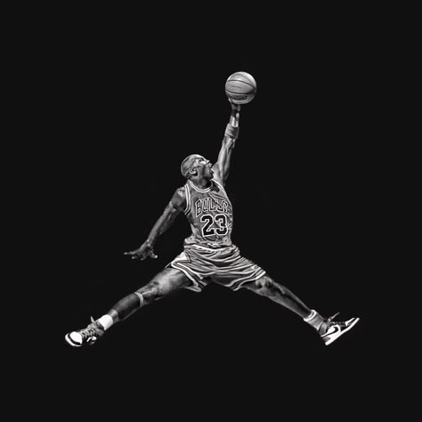 Michael Jordan's iconic "Jumpman" logo in real life. Mike Jordan, Michael Jordan Poster, Michael Jordan Art, Jordan Poster, Michael Jordan Pictures, Jordans Retro, Jordan Logo Wallpaper, Sports Painting, Michael Jordan Basketball