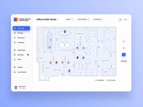 Meeting room booking process Meeting Schedule Design, Production Dashboard, Room Booking App, Map Ui Design, Security System Design, Data Visualization Dashboard, Meeting Room Booking System, Dashboard Reports Data Visualization, Data Visualization Infographic