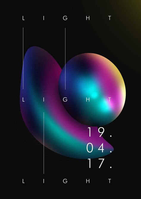 Light poster | Skillshare Projects Led Poster Design, Light Poster Design, Uv Poster, 카드 디자인, Grafic Design, Gradient Design, Color Palette Design, Online Class, Design Typography