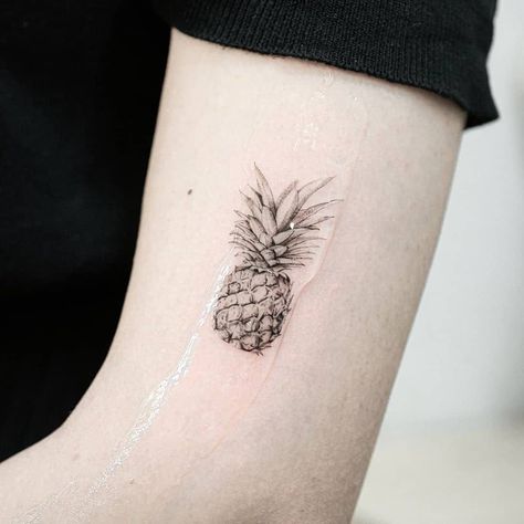 Pinapple Tattoos, Pineapple Tattoo, Cage Tattoos, Belly Tattoos, Ribcage Tattoo, Cool Arm Tattoos, Jewelry Tattoo, White Tattoo, Black Ink Tattoos