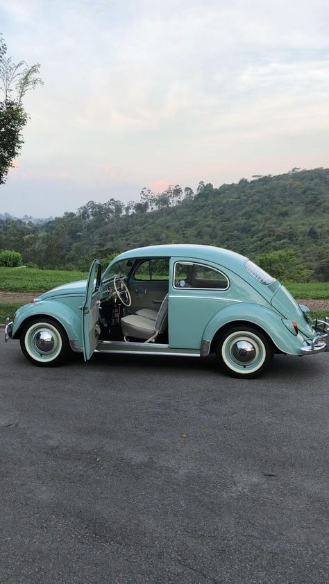 Vw Beetle Aesthetic, Vw Beetle Vintage, Beetle Aesthetic, Volkswagen Beetle Vintage, Vw Super Beetle, Bug Car, Volkswagen Karmann Ghia, Beetle Car, Vw Beetle Classic