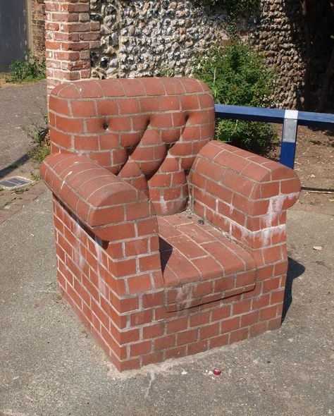 Brick Art, Brick Architecture, Diy Ikea, House Front Design, Brick Design, Cheap Furniture, Brickwork, Unique Furniture, A Chair