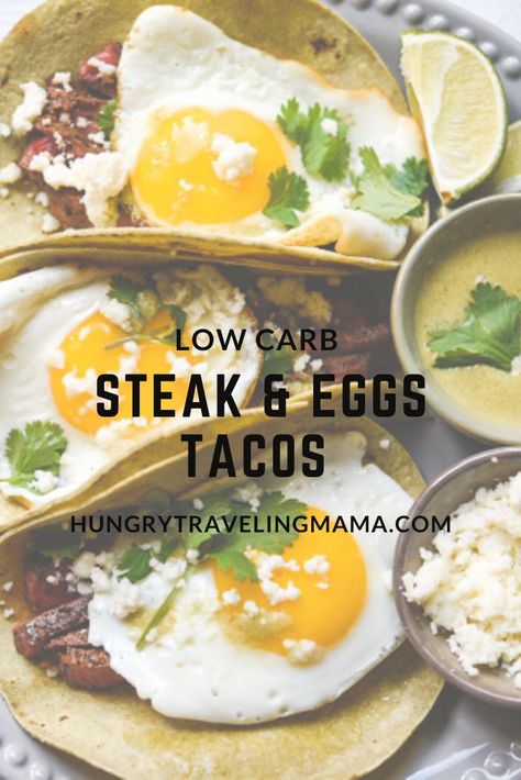 Eggs Breakfast Sandwich, Steak And Eggs Breakfast, Egg Tacos, Keto Steak, Sunday Meals, Keto Savory, Noom Recipes, Steak Eggs, Eggs And Cheese